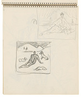 Arnold Peter Weisz-Kubínčan – Skicár 16 Skice sediacich postáv v krajine 