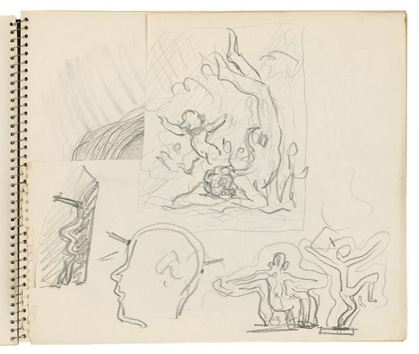 Arnold Peter Weisz-Kubínčan – Skicár 16 Rôzne skice (vložený list) 