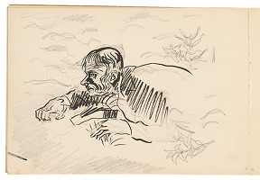 Arnold Peter Weisz-Kubínčan – Skicár 19 Plaziaci sa muž 