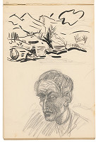 Arnold Peter Weisz-Kubínčan – Skicár 19 Autoportrét a krajina s rybárom 