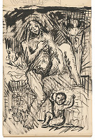 Arnold Peter Weisz-Kubínčan – Skicár 19 Matka s dieťaťom a muž 