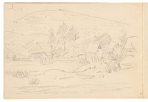 Arnold Peter Weisz-Kubínčan – Skicár 19 Dedina 