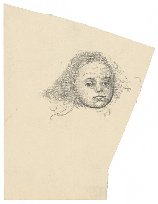 Arnold Peter Weisz-Kubínčan – Skicár 22 Portrét dievčaťa (vložený list)