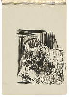 Arnold Peter Weisz-Kubínčan – Skicár 22 Sediaci muž 