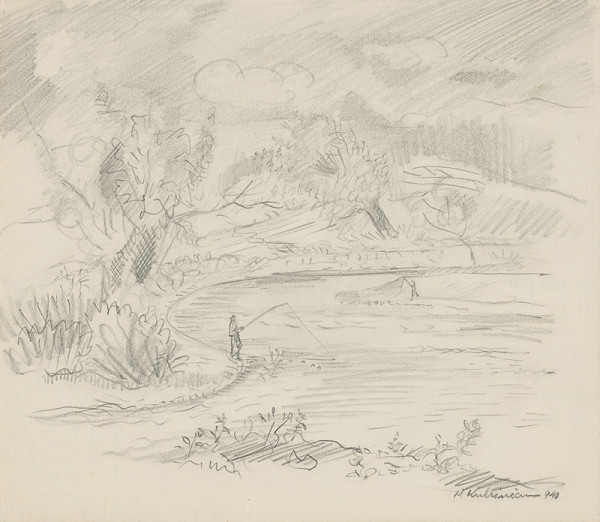 Arnold Peter Weisz-Kubínčan – Rybári pri jazere 