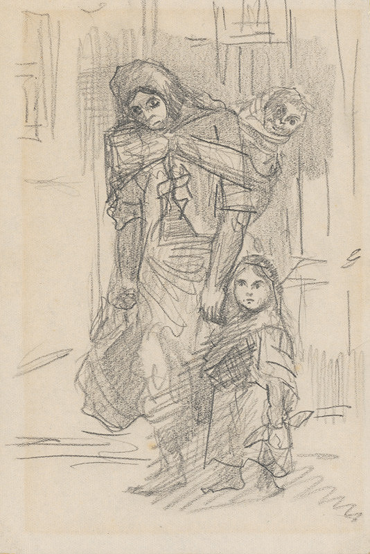 Arnold Peter Weisz-Kubínčan – Matka s dvoma detmi 