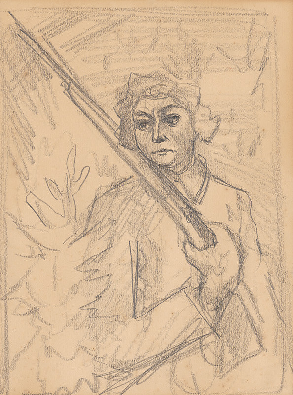 Arnold Peter Weisz-Kubínčan – Skica lovca 