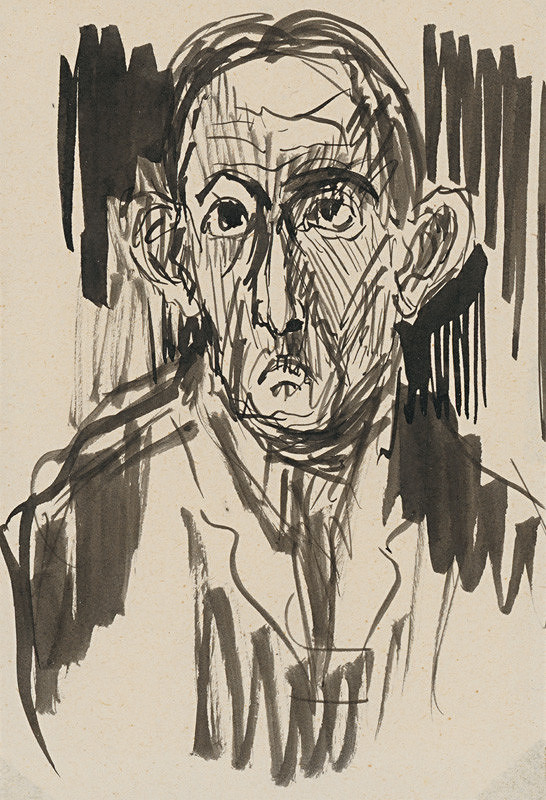 Arnold Peter Weisz-Kubínčan – Autoportrét tušom