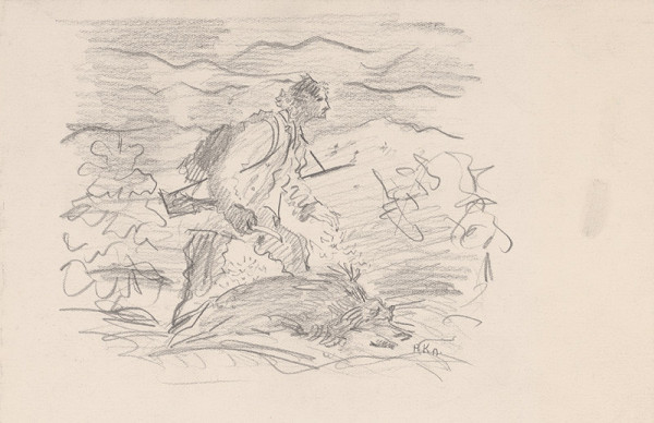 Arnold Peter Weisz-Kubínčan – Lovec s nožom a zviera 