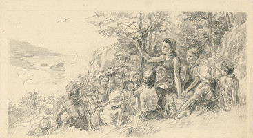 Ľudovít Ilečko – Žena s pioniermi 