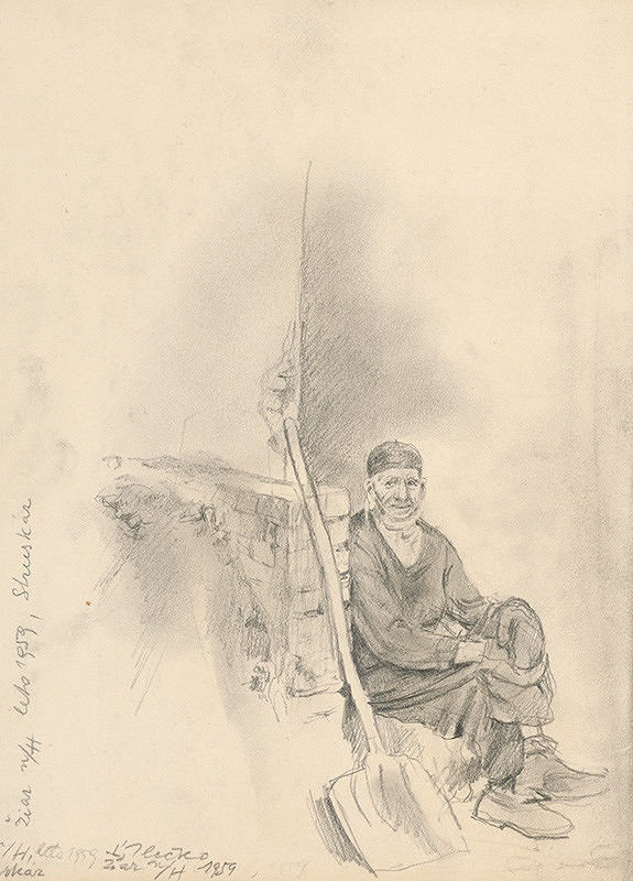 Ľudovít Ilečko – Žiar nad Hronom - odpočívajúci robotník 