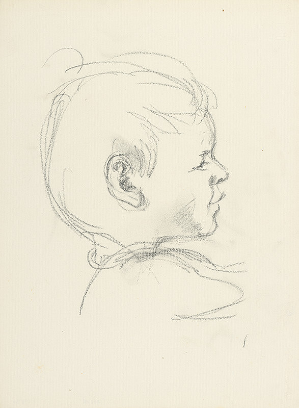 Ľudovít Ilečko – Sketch of a Chlid's Head