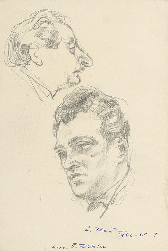 Ľudovít Ilečko – Dva mužské portréty (horný - Alexander Richter )