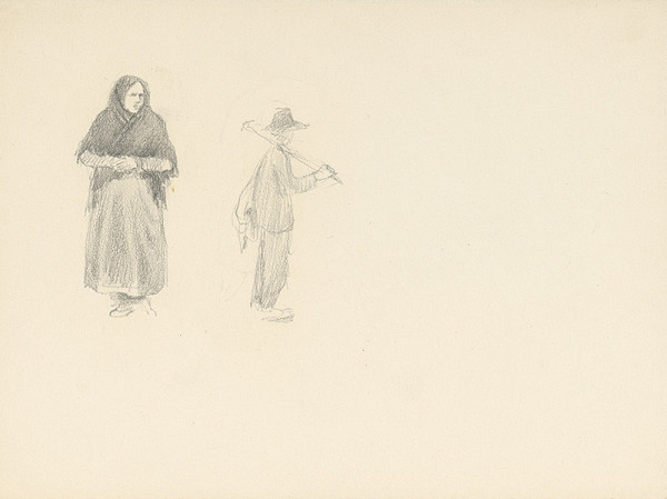 Ľudovít Ilečko – Sketch of a Woman and a Man