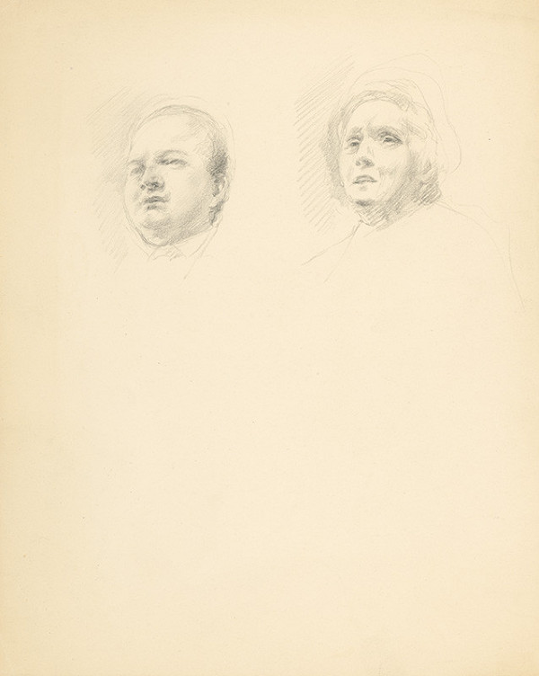 Ľudovít Ilečko – Sketch of a Man and Woman