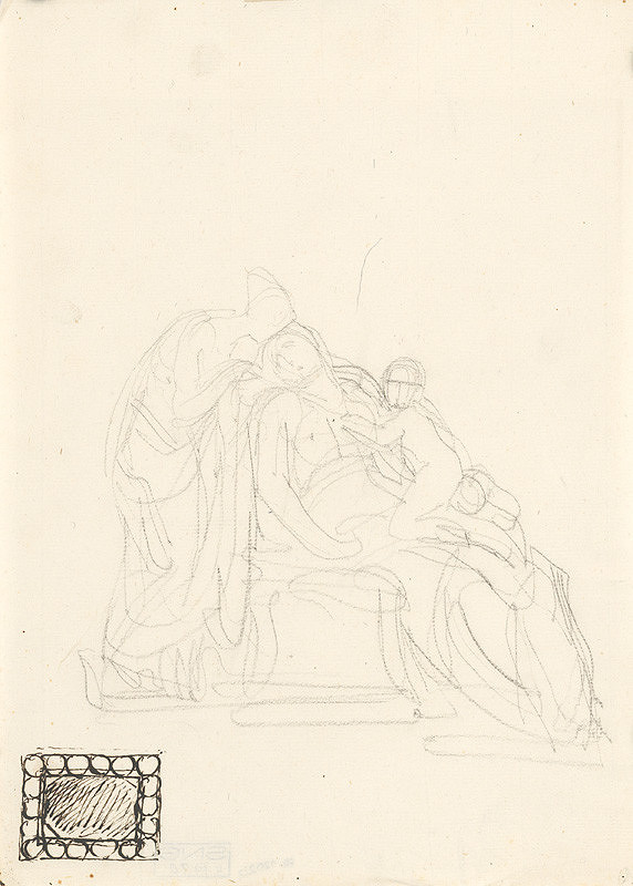 Francúzsky majster zo začiatku 19. storočia – Kresebná štúdia k súsošiu