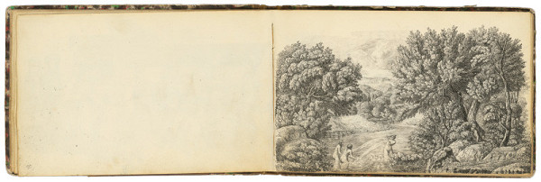 František Belopotocký – Dvaja muži pozorujúci tri nahé kúpajúce sa ženy 