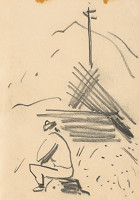 Miloš Alexander Bazovský – Skicár/Odpočívajúci muž 