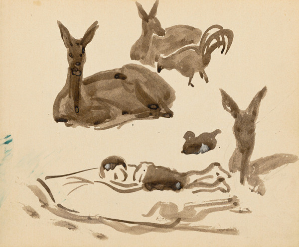 Miloš Alexander Bazovský – Skicár/Štúdie zvierat 