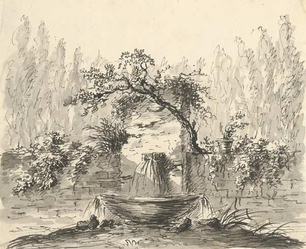 Francúzsky majster z 19. storočia – Fontána v parku
