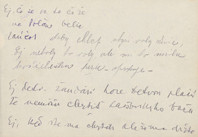 Miloš Alexander Bazovský – Skicár/Text piesne: Ej čože sa to čože... 