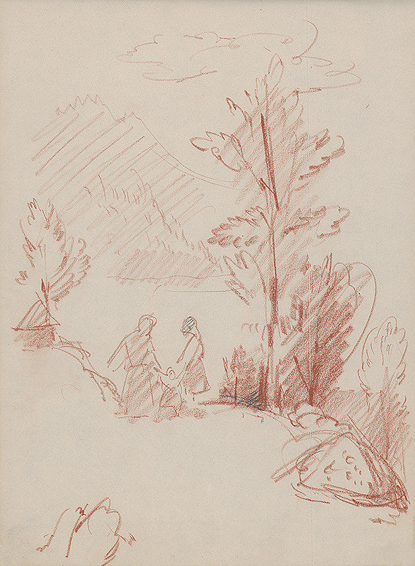 Ján Novák – Krajinka s figurálnym motívom  