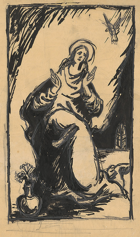 Ján Novák – Madona s vázou a kvetmi