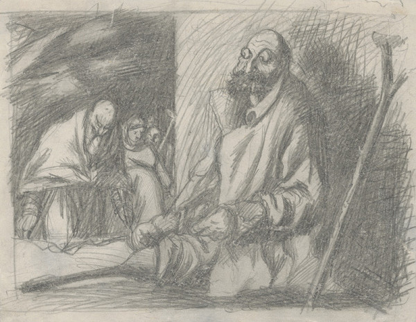 Ján Novák – Beznohý žobrák sediaci pri múre 