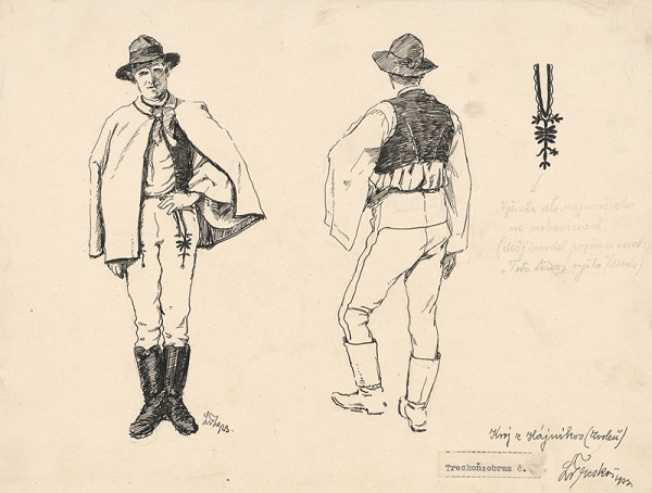 Ladislav Treskoň – Study of a Folk Costume from Hájnikov