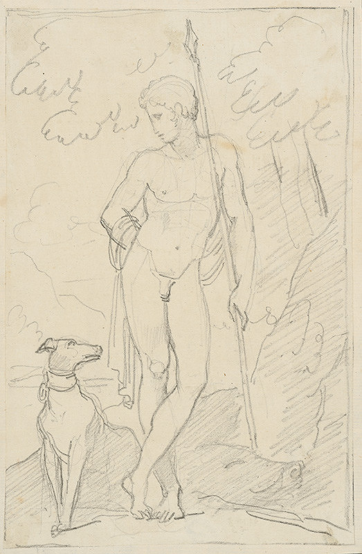 Vincenzo Camuccini – Mužský akt so psom 