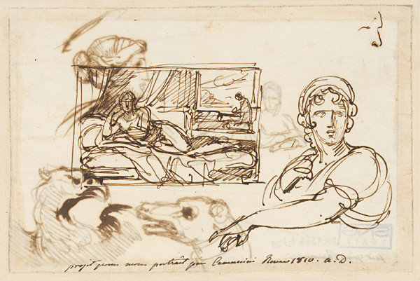 Vincenzo Camuccini – Reclining Female Nude on a Sofa 