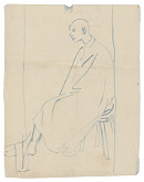 Jozef Fedora – Sediaci muž na drevenej lavici 