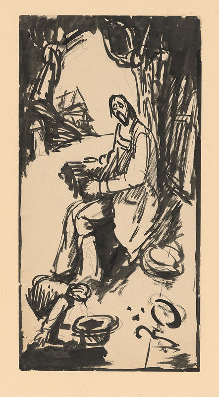 Ján Novák – Blind Beggar Playing the Harmonica 