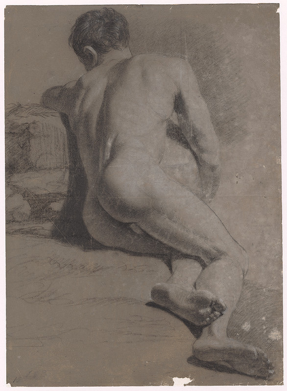 Ján Pálka – Half-Reclining Male Nude