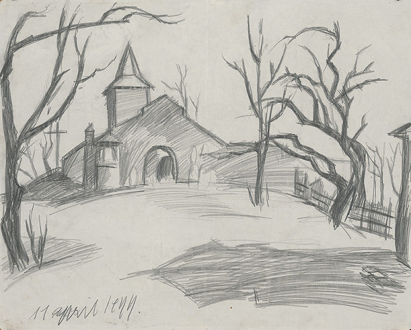 Ernest Zmeták – Landscape with a Chapel