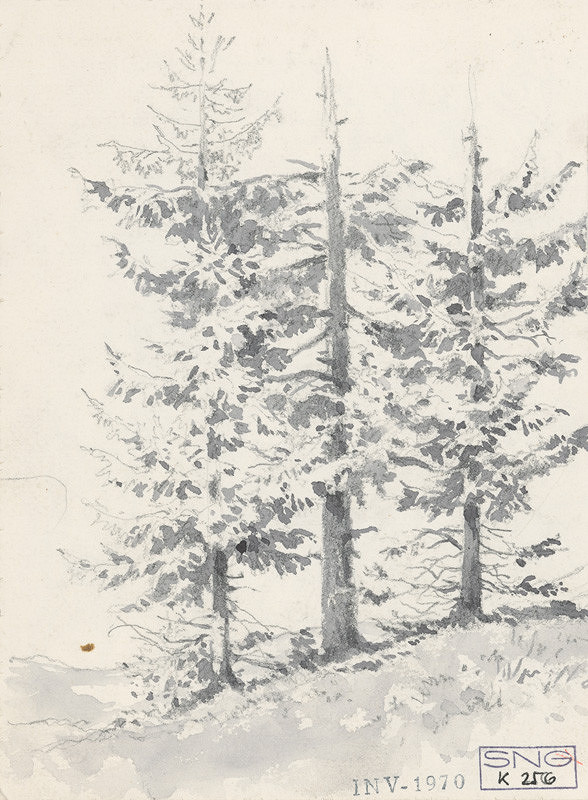 Friedrich Carl von Scheidlin – Štúdia troch stromov