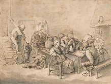 Adriaen van Ostade – At the Inn (Smoking Peasant) 