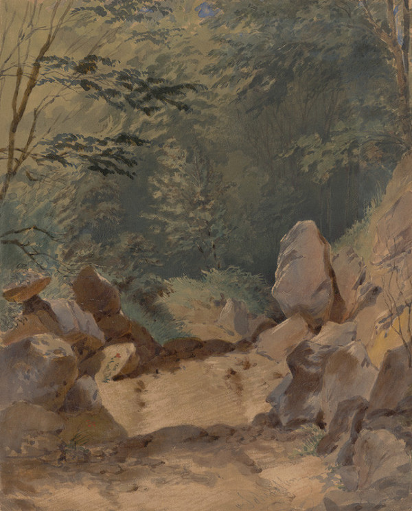 Friedrich Carl von Scheidlin – Forest Scenery with Rocks 