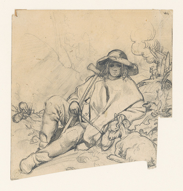 František Zvěřina – Odpočívajúci mladý pastier 