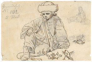 František Zvěřina – Sediaci malý pastierik 