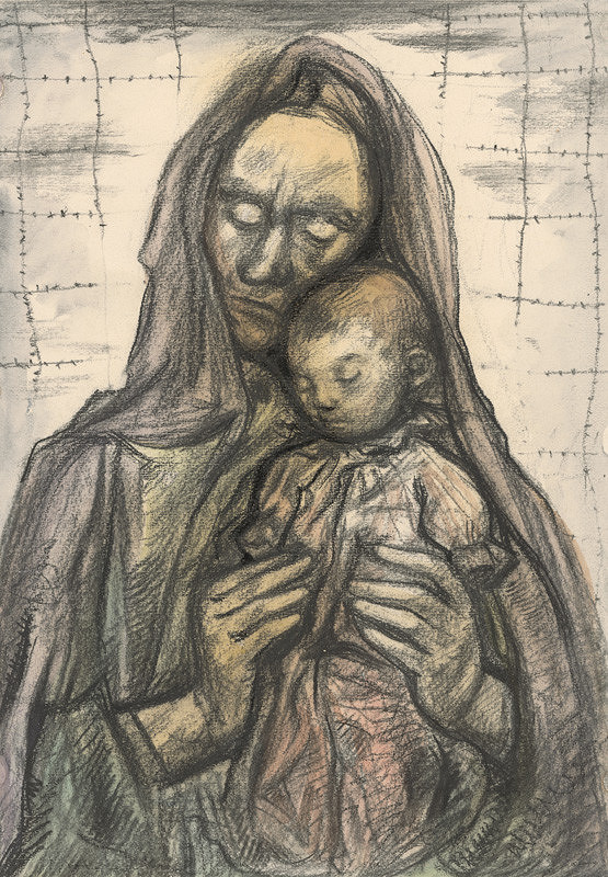 Imrich Weiner-Kráľ – Trpiaca matka s dieťaťom