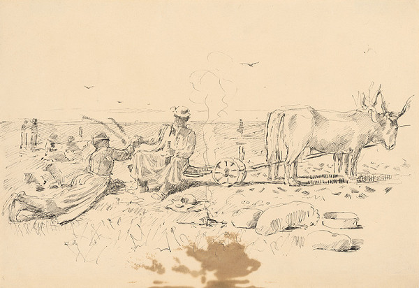 Ladislav Mednyánszky – Refreshment during Ploughing