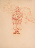 Otto Ottmar – Study of Herdsman - Drover of Horses 