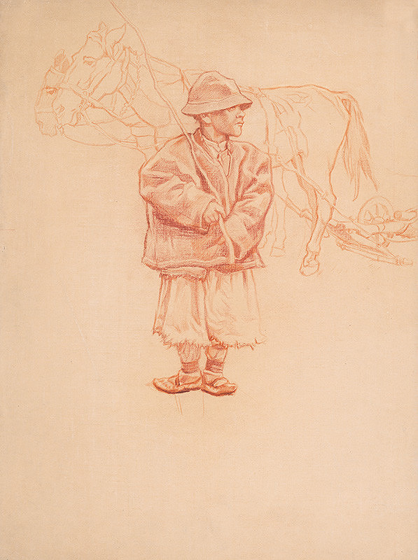 Otto Ottmar – Study of Herdsman - Drover of Horses 