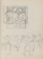 Štefan Polkoráb – Náčrtník s figur. štúdiami - Vonku 