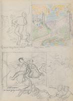 Štefan Polkoráb – Náčrtník s figur. štúdiami - Kone moje, kone vrané, Šuškanie a iné 