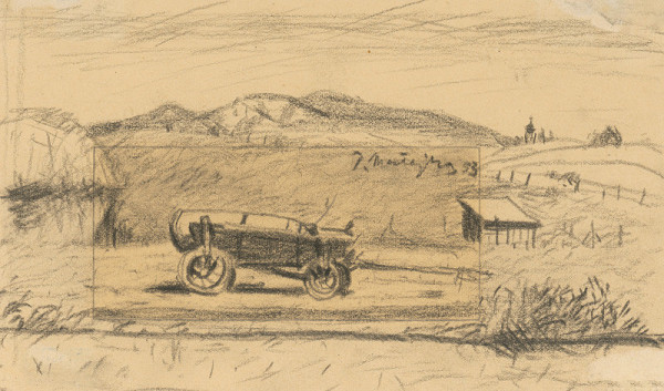Peter Matejka – Study of a Cart without the Horses in a Landscape