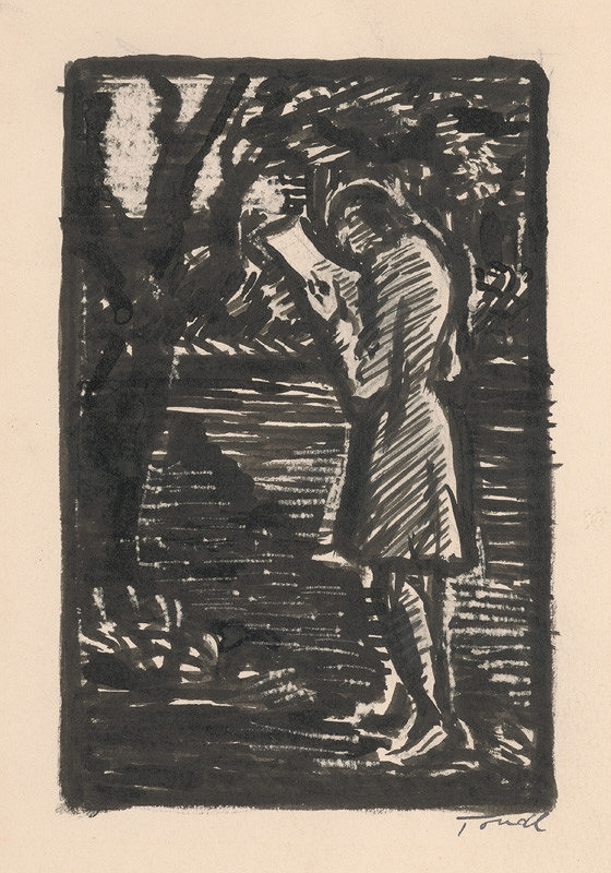 Karel Tondl – Čítajúci muž v parku 