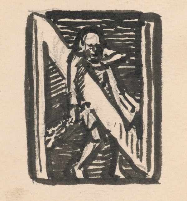Karel Tondl – Návrh na iniciálu N - so smrťou v pozadí