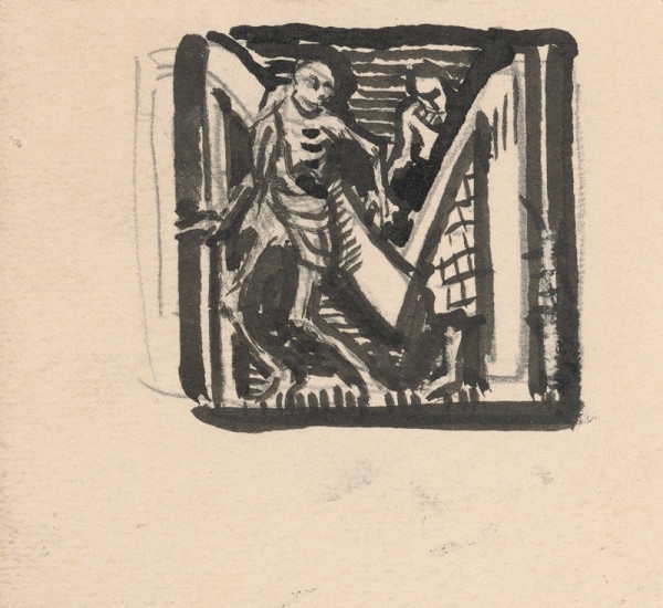 Karel Tondl – Design for Initial M - With Death in the Background